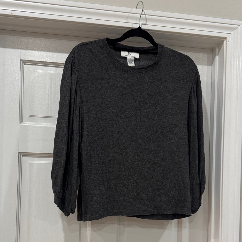 Magaschoni Women's Heather Gray Top